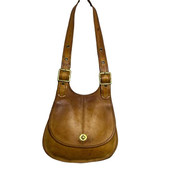 Coach Handbags - Vintage Coach 1970s Pre-Creed Crescent Saddle Bag